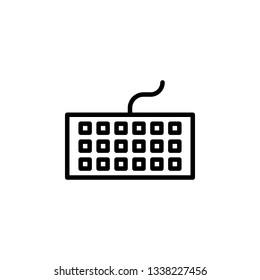 Keyboard Icon Vector Illustration in Line Style for Any Purpose