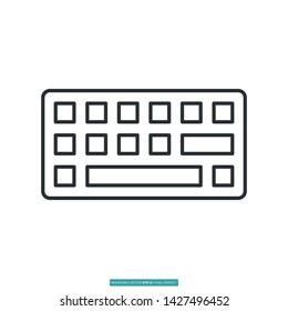 Keyboard Icon Vector Illustration Logo Template