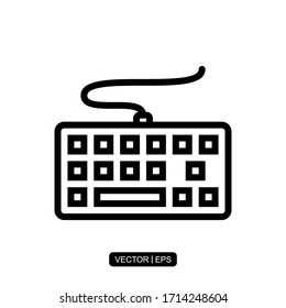 Vektorillustration-Logo-Vorlage für Keyboard-Symbole für viele Zwecke. Einzeln auf weißem Hintergrund.