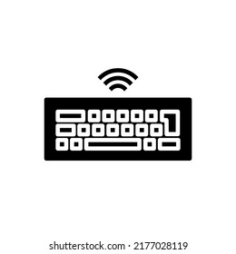 Vektorgrafik-Logo-Vorlage für Tastatur für viele Zwecke. Einzeln auf weißem Hintergrund.