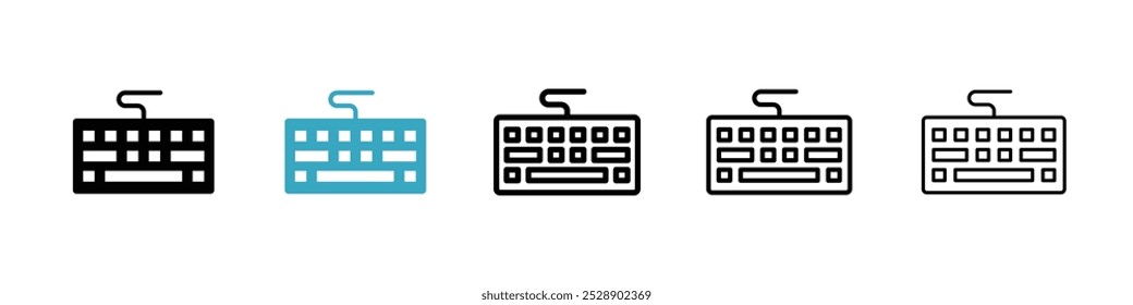 Keyboard icon vector illustration set