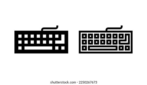 Ilustración vectorial de icono de teclado. signo de teclado y símbolo