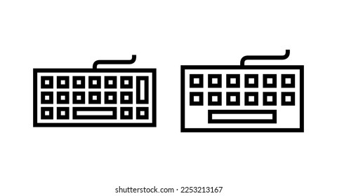 Ilustración vectorial de icono de teclado. signo de teclado y símbolo
