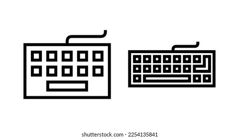 Ilustración vectorial de icono de teclado. signo de teclado y símbolo