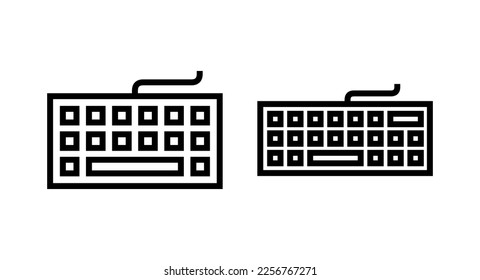 Ilustración vectorial de icono de teclado. signo de teclado y símbolo