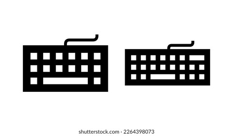 Ilustración vectorial de icono de teclado. signo de teclado y símbolo