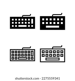 Ilustración vectorial de icono de teclado. signo de teclado y símbolo