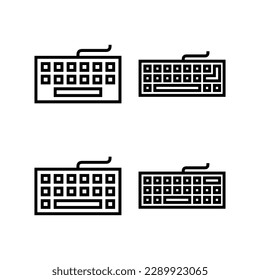 Vektorgrafik mit Tastatur-Symbol. Tastaturzeichen und -zeichen