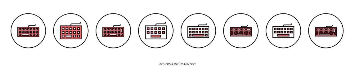 Ilustración vectorial de icono de teclado. símbolo y signo de teclado