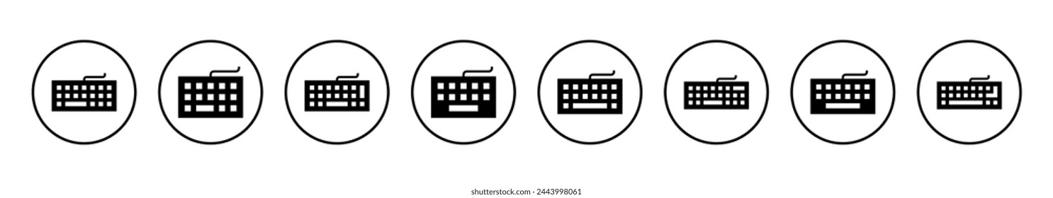 Ilustración vectorial de icono de teclado. símbolo y signo de teclado