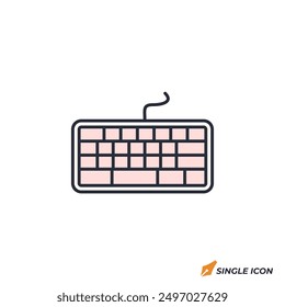 Keyboard icon vector illustration. Keyboard symbol isolated on white background