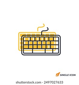 Keyboard icon vector illustration. Keyboard symbol isolated on white background