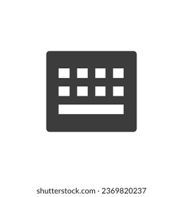 Keyboard Icon Vector Isolated Black and White Design Graphic