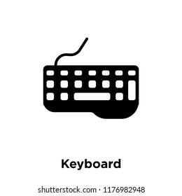 Keyboard icon vector isolated on white background, logo concept of Keyboard sign on transparent background, filled black symbol
