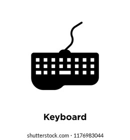 Keyboard icon vector isolated on white background, logo concept of Keyboard sign on transparent background, filled black symbol