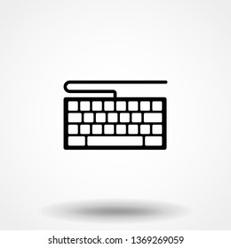 Keyboard icon vector isolated on white background for your web and mobile app design, Keyboard logo concept