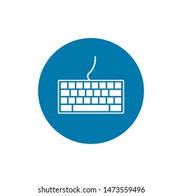 Keyboard icon vector isolated on white background for your web and mobile app design, Keyboard logo concept