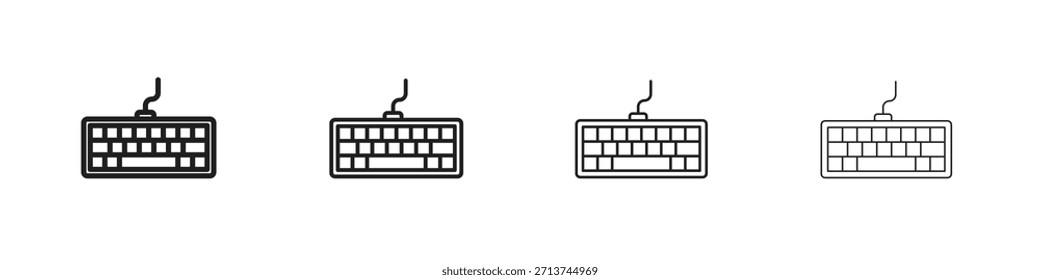 Ícone de teclado. Pictogramas isolados por vetor.