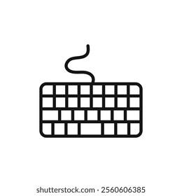 Keyboard icon vector line logo art
