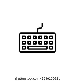 Keyboard icon vector. in line style design on white background. vector illustration