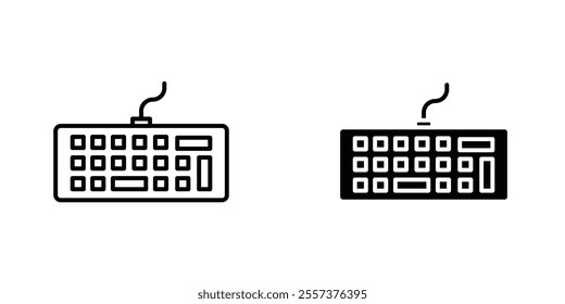 Keyboard Icon vector. liner and flat style icons set.