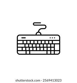 Keyboard icon Vector logo outline