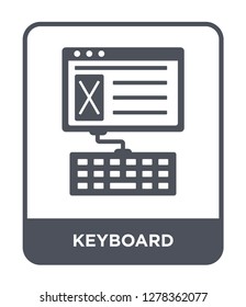 keyboard icon vector on white background, keyboard trendy filled icons from Blogger and influencer collection, keyboard vector illustration