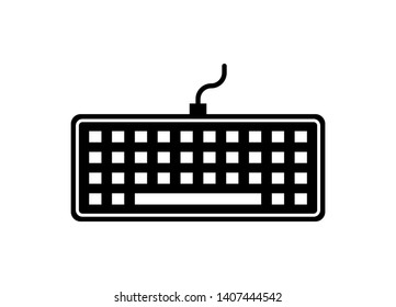Keyboard icon vector on white background