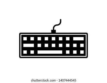 Keyboard icon vector on white background