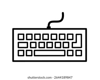 keyboard icon vector on white background