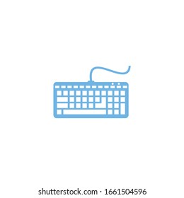 signo vectorial de teclado aislado para diseño gráfico y web. plantilla de símbolos de teclado editable en fondo blanco.