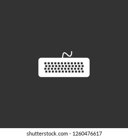 keyboard icon vector. keyboard sign on black background. keyboard icon for web and app