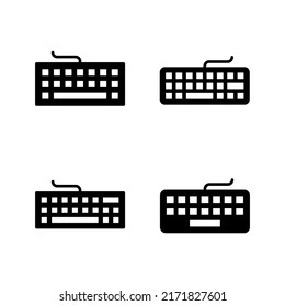 Keyboard icon vector. keyboard sign and symbol