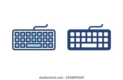 Keyboard icon vector. keyboard sign and symbol