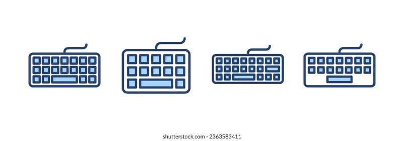 Keyboard icon vector. keyboard sign and symbol