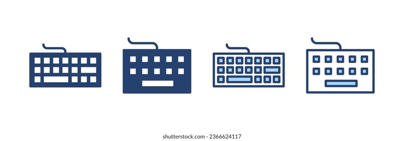 Keyboard icon vector. keyboard sign and symbol