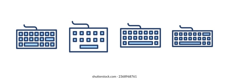 Keyboard icon vector. keyboard sign and symbol