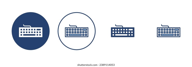 Vektorgrafik des Tastatursymboles. Tastaturzeichen und -zeichen