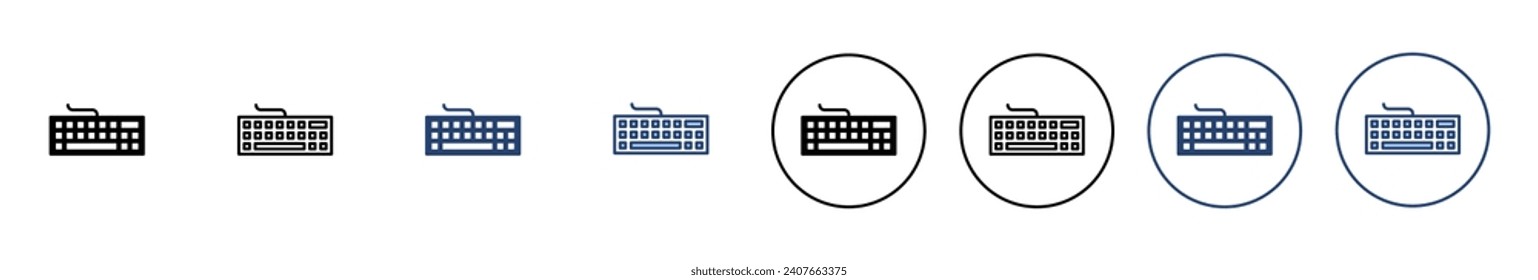 Vektorgrafik des Tastatursymboles. Tastaturzeichen und -zeichen