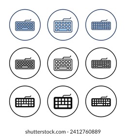 Vector de icono de teclado. signo de teclado y símbolo
