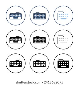 Keyboard icon vector. keyboard sign and symbol