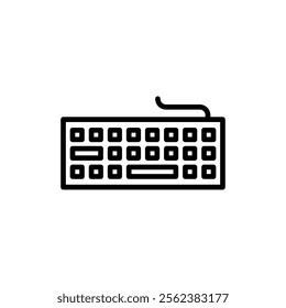 Keyboard icon vector. keyboard sign and symbol