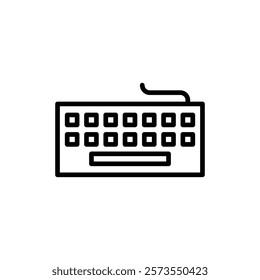 Keyboard icon vector. keyboard sign and symbol