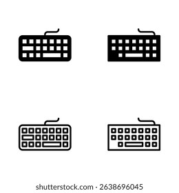 Keyboard icon vector. keyboard sign and symbol