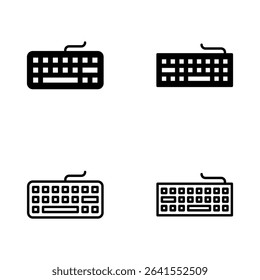 Keyboard icon vector. keyboard sign and symbol
