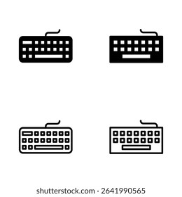 Keyboard icon vector. keyboard sign and symbol