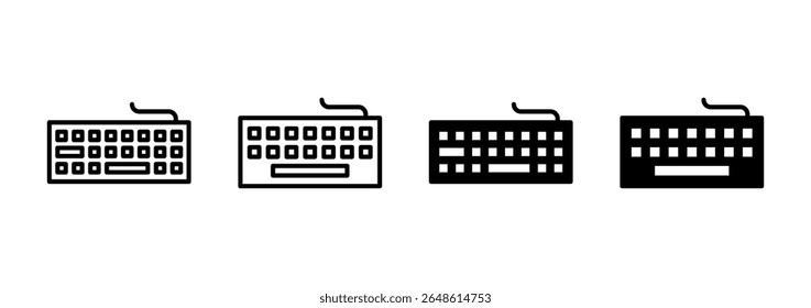 Keyboard icon vector. keyboard sign and symbol
