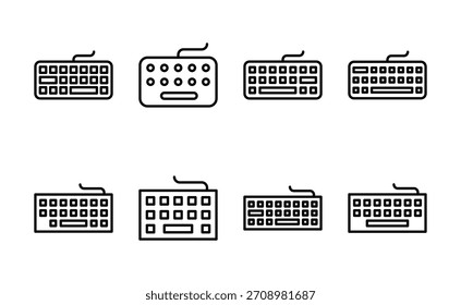 Ícone de teclado vetor. símbolo e sinal de teclado