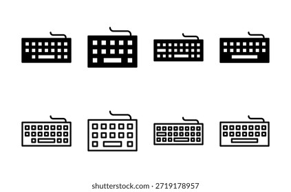 Ícone de teclado vetor. símbolo e sinal de teclado