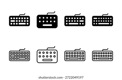 Ícone de teclado vetor. símbolo e sinal de teclado